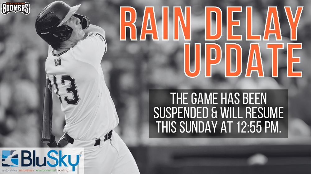 Rain Suspends Boomers and Rox