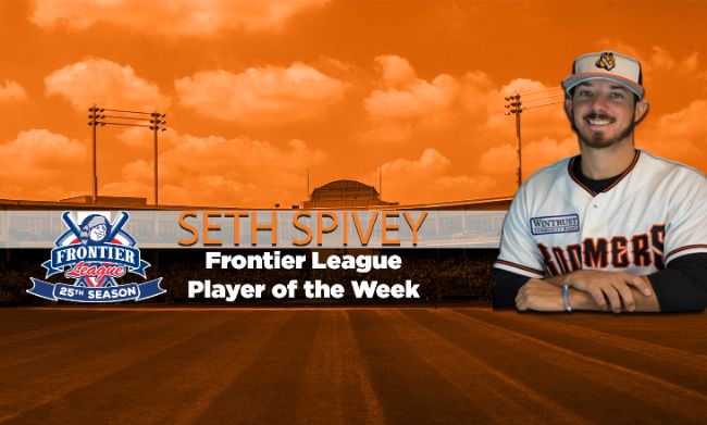 Spivey named Frontier League Player of the Week for second week in a row