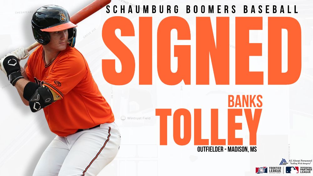 Boomers Re-sign OF Banks Tolley