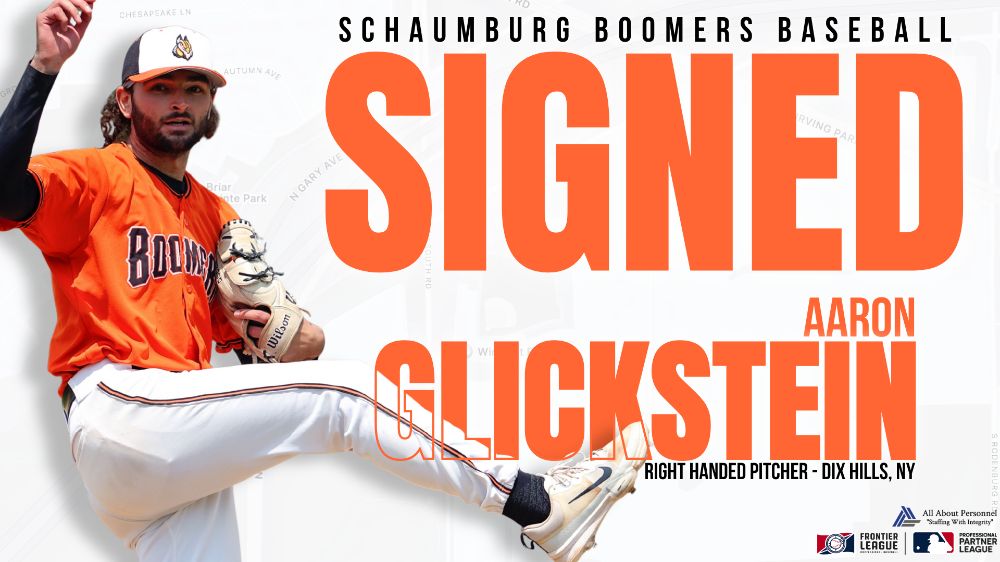 RHP AARON GLICKSTEIN RE-SIGNS WITH BOOMERS