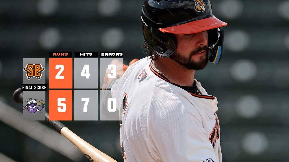 Boomers Limited to Four Hits in First Defeat