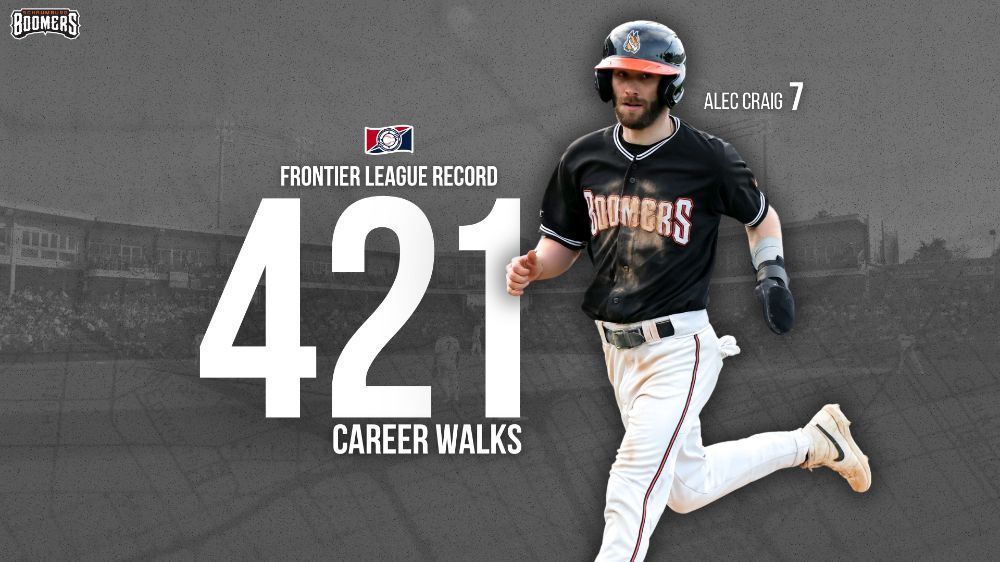 Craig Claims Frontier League Walks Record