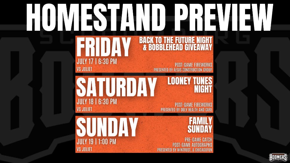 July 17-19 Homestand Preview