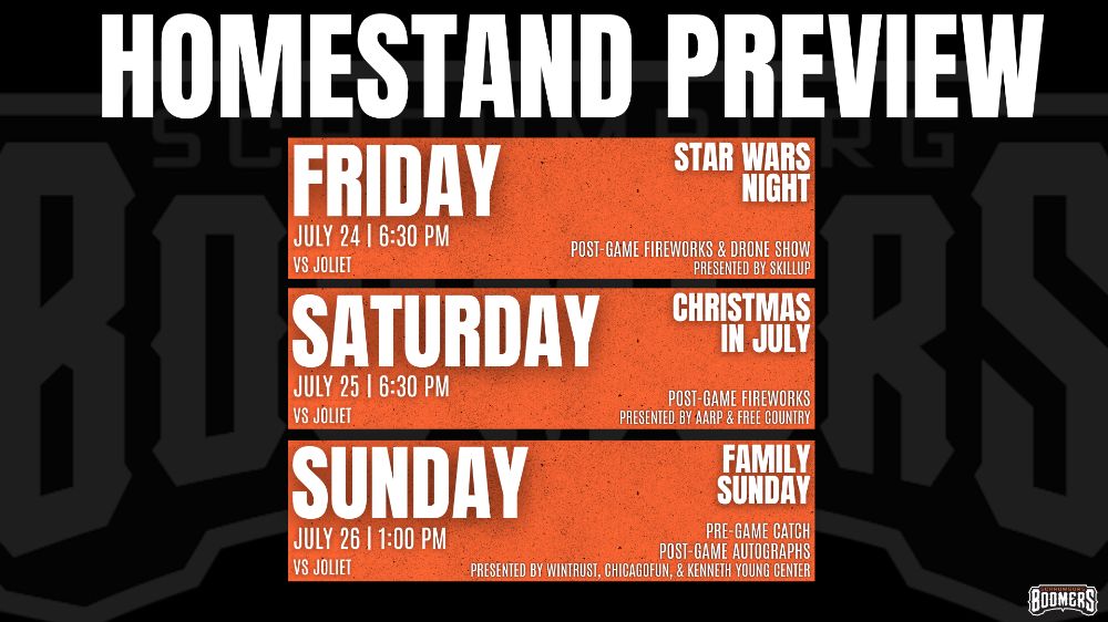 July 24-26 Homestand Preview