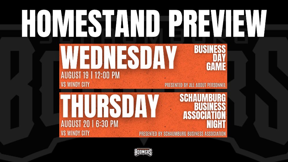 August 19-20 Homestand Preview