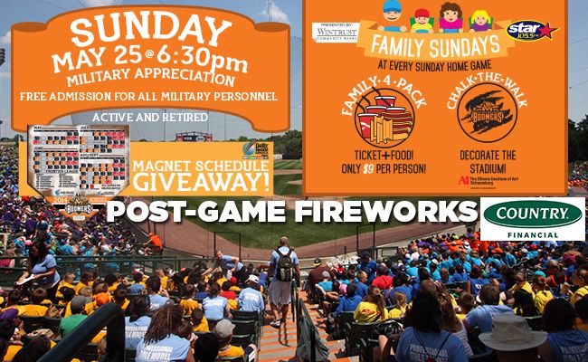 SUN 5/25: Family Day, Fireworks & Military Appreciation!