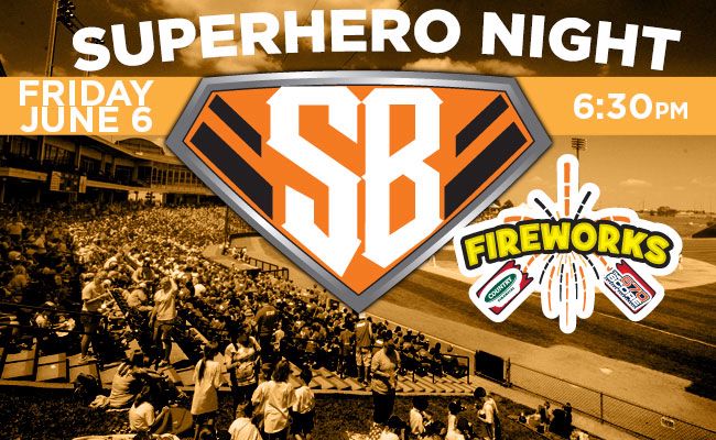 FRI, JUNE 6: Superhero Night in #Boomerica & FIREWORKS!