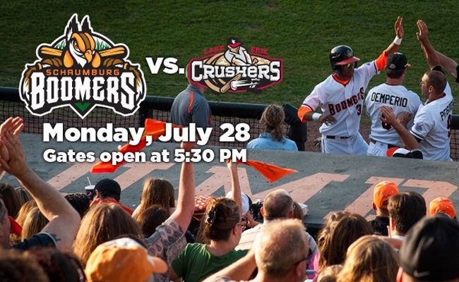 MON, JULY 28: Boomers vs. Lake Erie Crushers