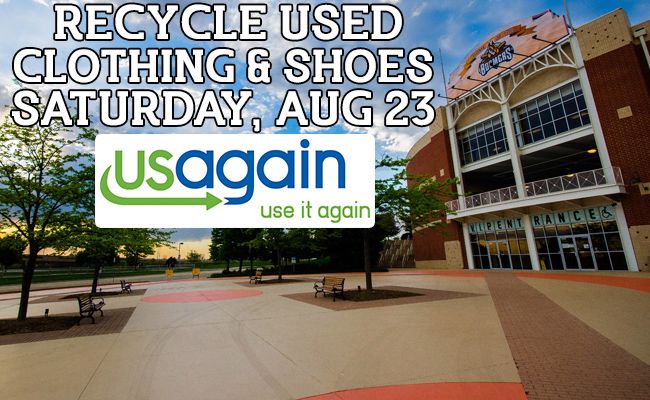 Recycle Clothing & Shoes at Boomers Stadium on Aug. 23