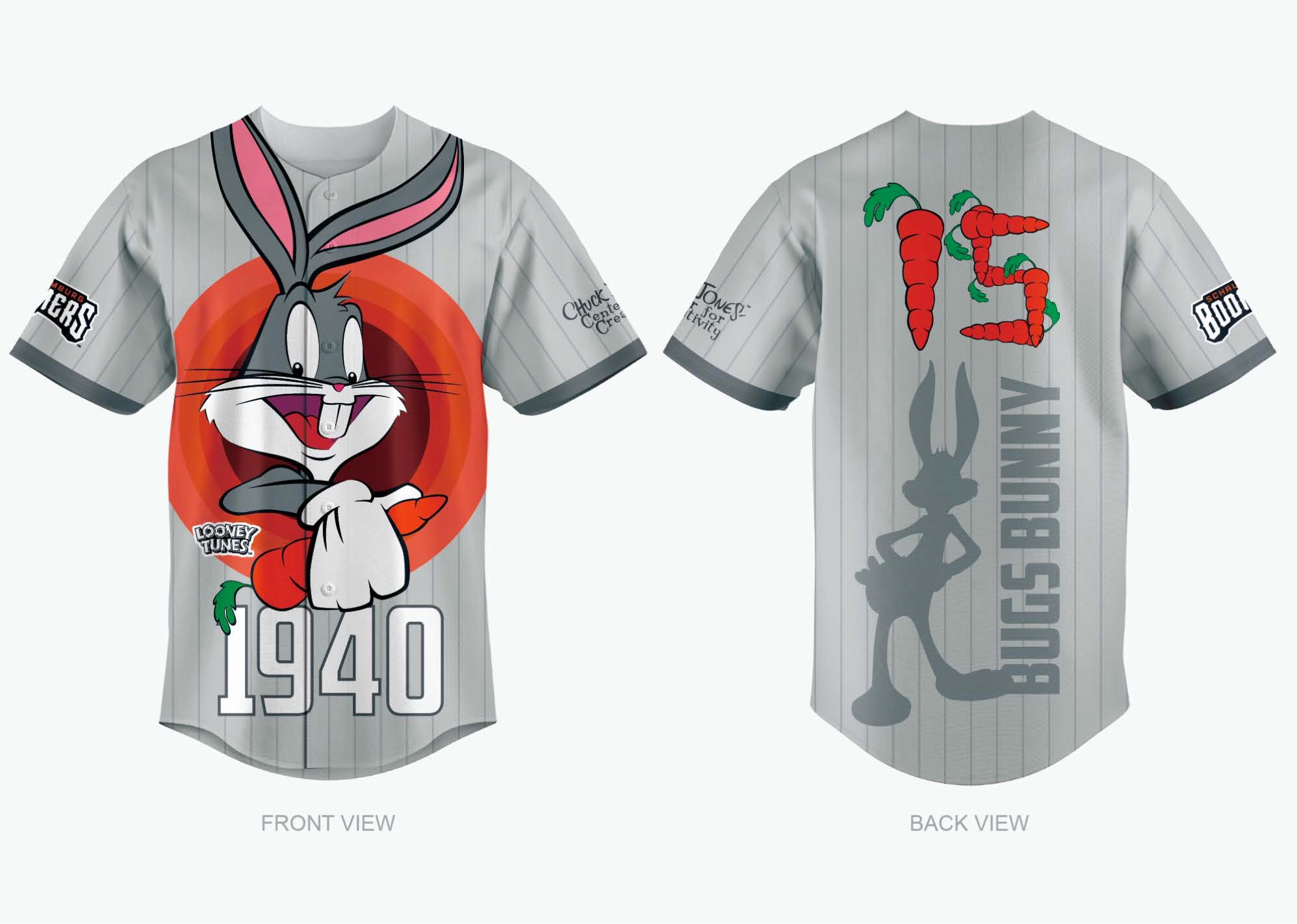 Los Angeles Angels Looney Tunes Bugs Bunny Red Baseball Jersey -   Worldwide Shipping
