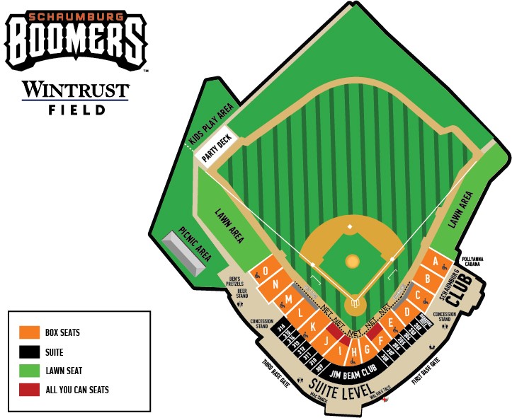 Seating Chart  Official Website of the Schaumburg Boomers