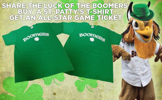 Share the Luck of the Boomers with a St. Patty's T-Shirt