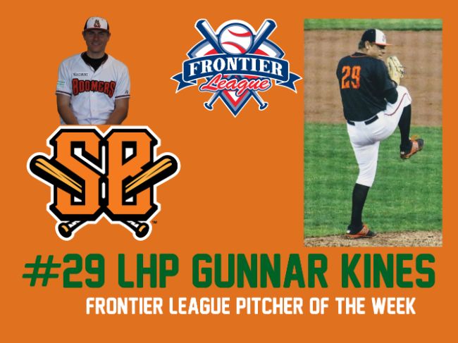 Shutout Earns Kines Pitcher of the Week
