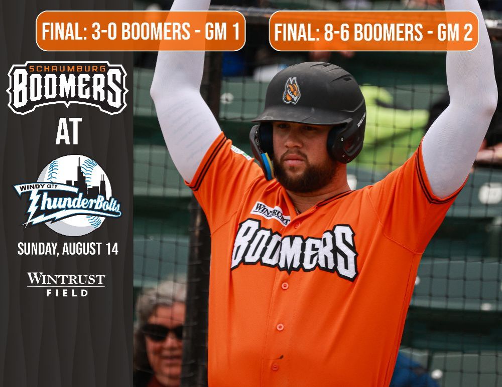 Boomers Rally to Doubleheader Sweep