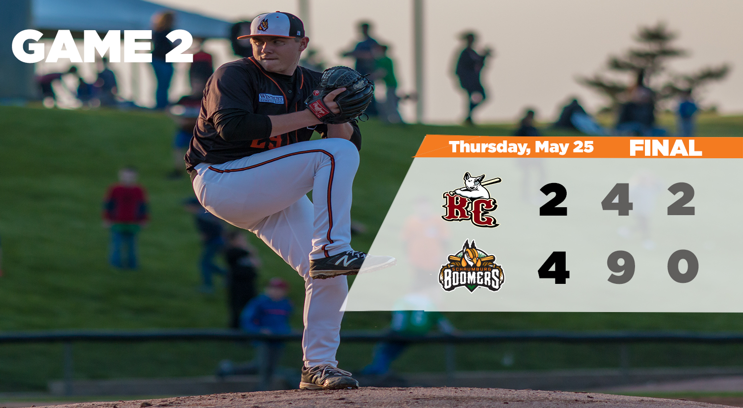 Boomers Split Doubleheader to Win Series