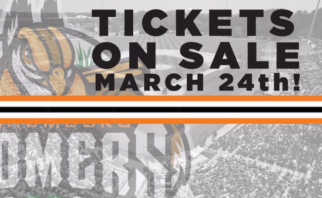Single Game Tickets Go on Sale March 24!