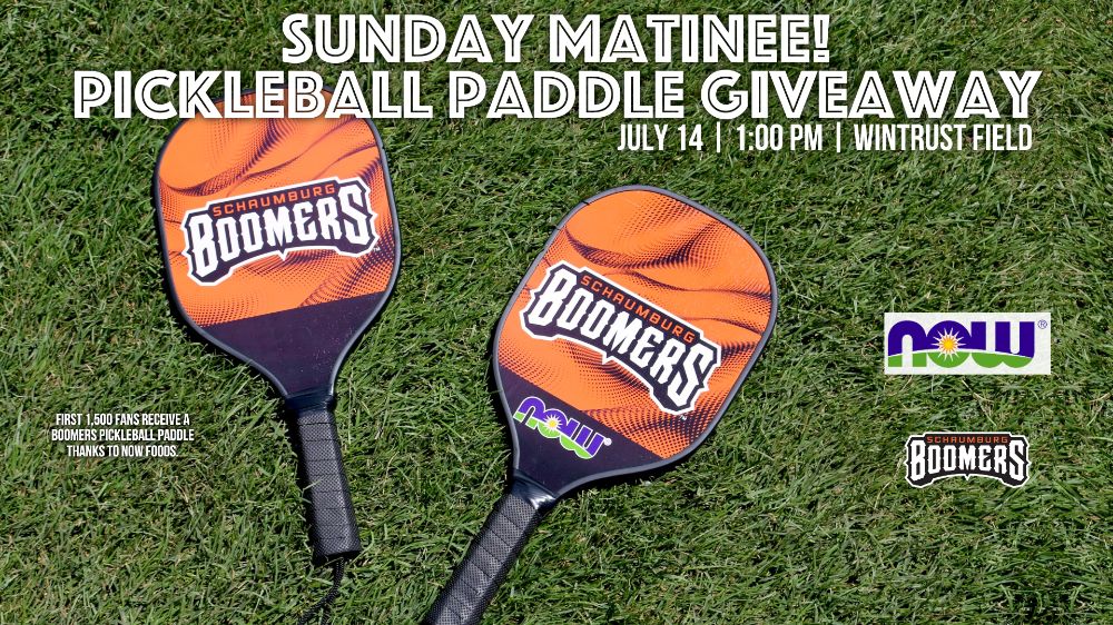 Pickleball Paddle Giveaway Today - First Pitch at 1:00 PM