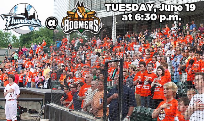 Boomers vs. ThunderBolts TONIGHT @ 6:30 p.m.