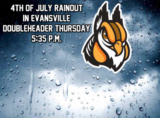 Boomers Rained Out: Doubleheader Thursday