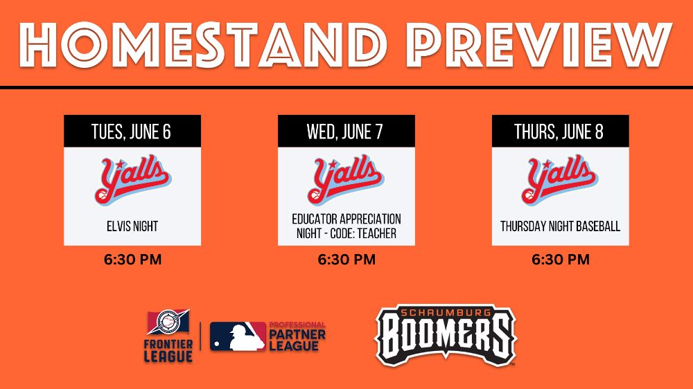 Homestand Preview 6/6-6/8