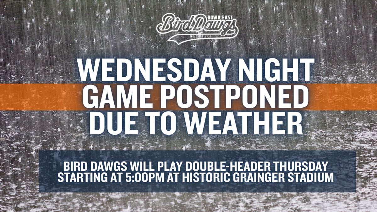 Rain Washes Out Wednesday’s Game Against Sussex County