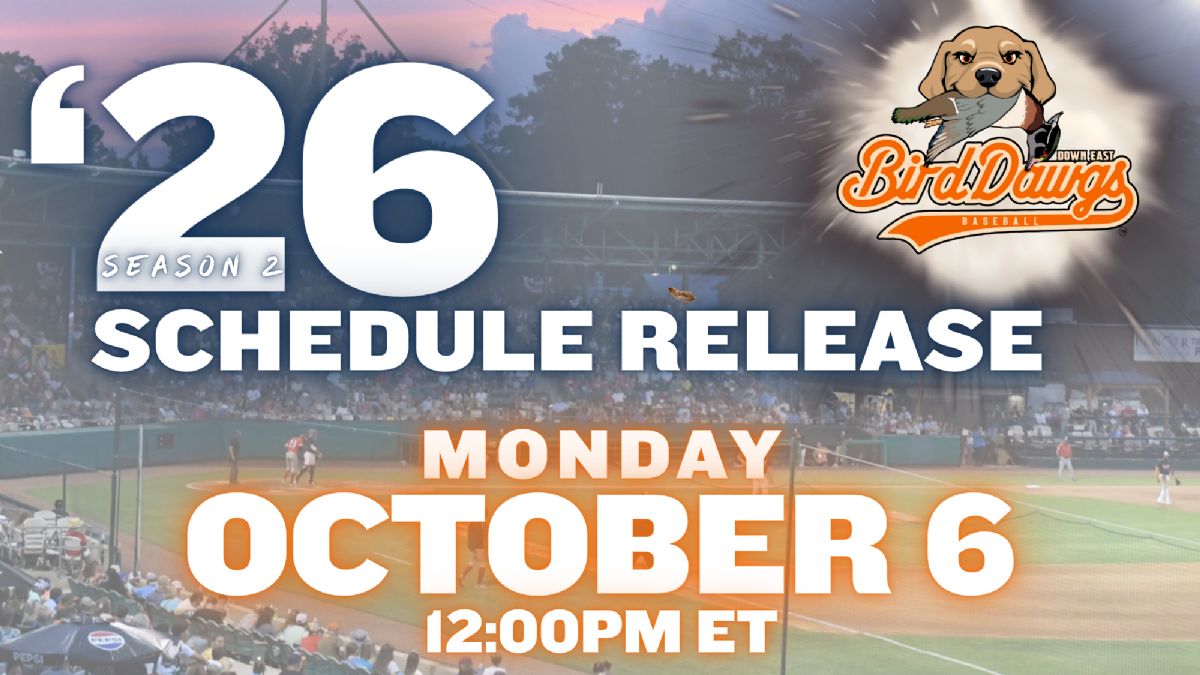2026 Season Schedule to Release Monday, October 6, 2025