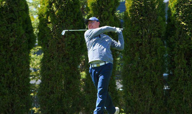 WWU leads a hotly-contested field at the 2024 GNAC Championships after Ryan Ho broke the conference single-round record and Matteo Polla scored an ace in the first round. | Photo by Shawn Toner