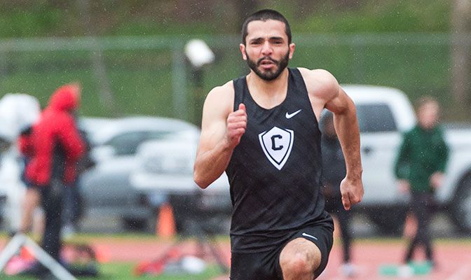 Concordia's Carlos Ortiz won the 100 meters at the Willamette Invitational with a school-record time of 10.62 seconds, ranking him No. 3 on the GNAC All-Time List.