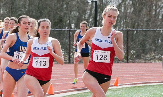 Simon Fraser's Addy Townsend notched an NCAA Championships automatic qualifier in the 800 meters at last week's Triton Invitational.