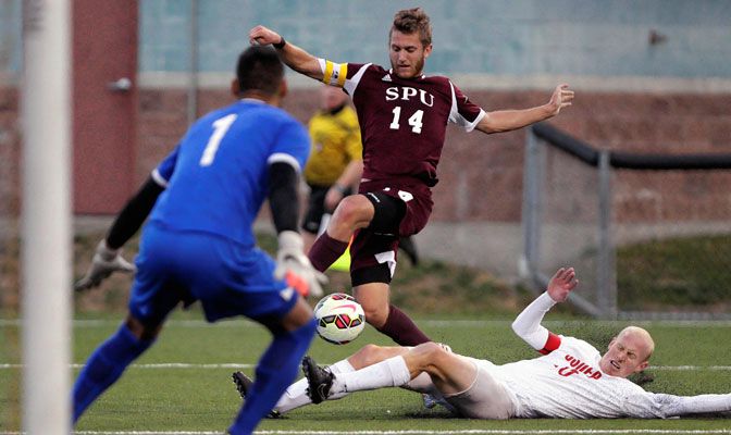 Sean Russell and SPU will face the winner of Thursday's match between NNU and SFU.