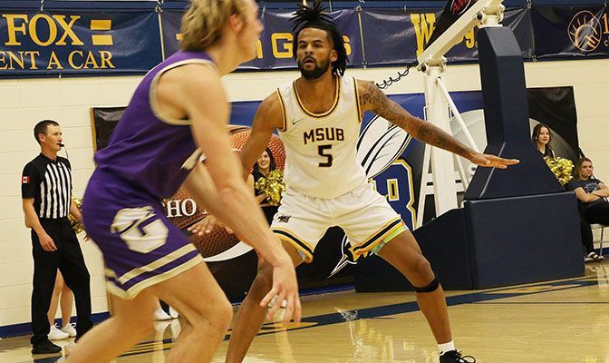 Steven Richardson led MSUB with 20 points on 7 of 12 shooting in MSUB's win over Cal State San Marcos.