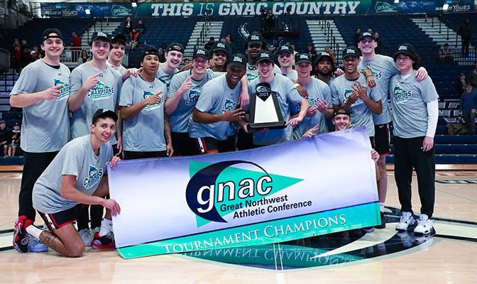 With the win, Northwest Nazarene picked up the first GNAC men's basketball championship in program history.