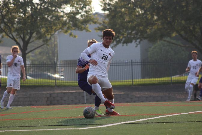 Jimmy Koufidakis is the early season leading scorer for the GNAC with two goals in two matches.