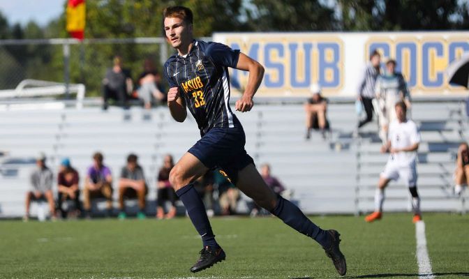 Montana State Billings rallied for four goals in eight minutes against Northwest Nazarene to take a 4-1 victory.