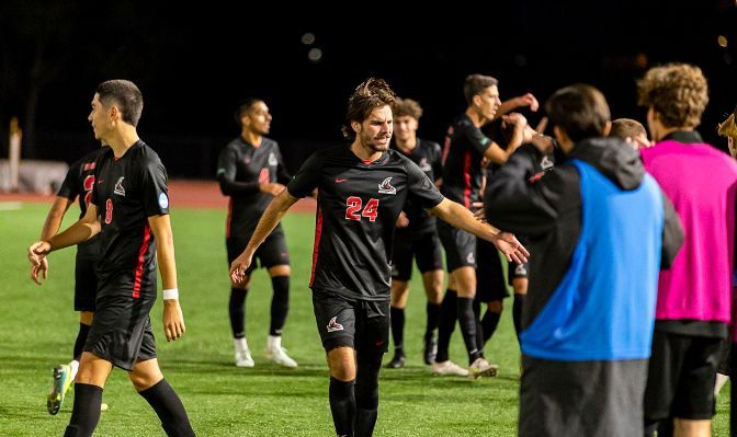 Northwest Nazarene is advancing to the third round of the NCAA Division II Championships for the first time in program history after defeating reigning champion Cal State LA 2-1 on Saturday.