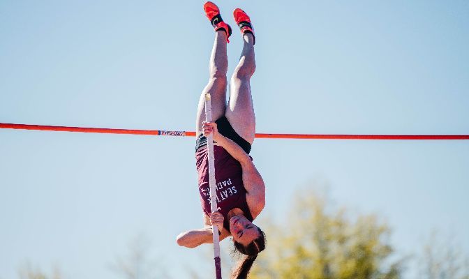 Seattle Pacific's Lizzy Daugherty claimed the gold medal in the pole vault, clearing 12-4.5 feet on Friday.