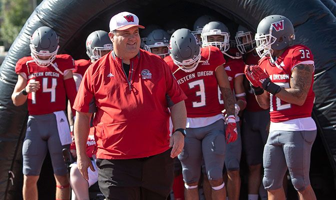 Western Oregon head coach Arne Ferguson has plenty to smile about after the Wolves claimed a share of the team's first-ever GNAC championship with a win over Azusa Pacific on Saturday.