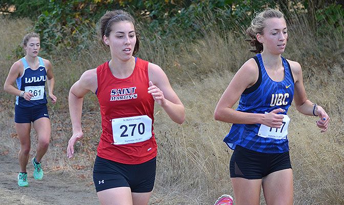 Saint Martin's Linsday Dorney was named the GNAC Women's Cross Country Athlete of the Week after finishing second at last weekend's Puget Sound Invitational.