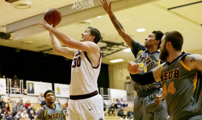 In eight games off the bench this season, Nathan Streufert finds himself ranked fourth in the GNAC with two blocked shots per game.