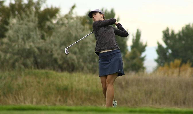 Sydney Rochford finished the 2019-20 season with an 87.5 stroke average over 10 rounds as a junior. She is a two-time Academic All-GNAC selection.