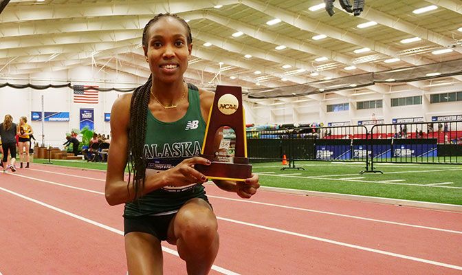 The national title is the fourth for Caroline Kurgat, who has won two outdoor track titles and a national cross country crown. Photo by Gabe Lynn.