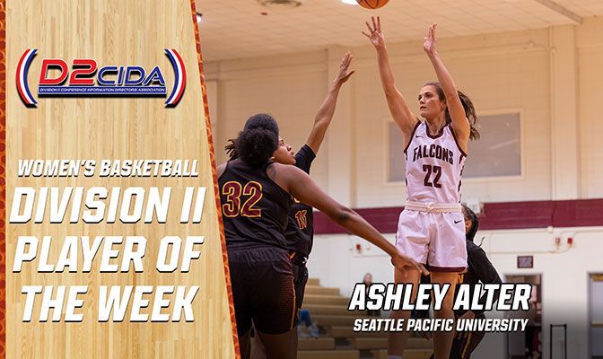 Alter averaged 24 points and 11.5 rebounds per game in SPU victories over Northwest Nazarene and Central Washington.