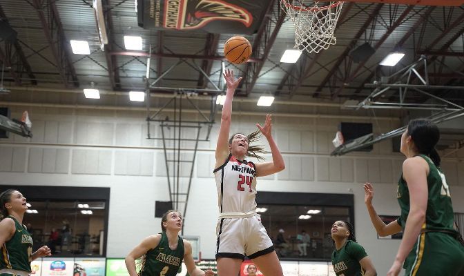 Clare Eubanks led Northwest Nazarne last week with 23 points and six rebounds per game as the Nighthawks charged back into the top six of the GNAC standings.
