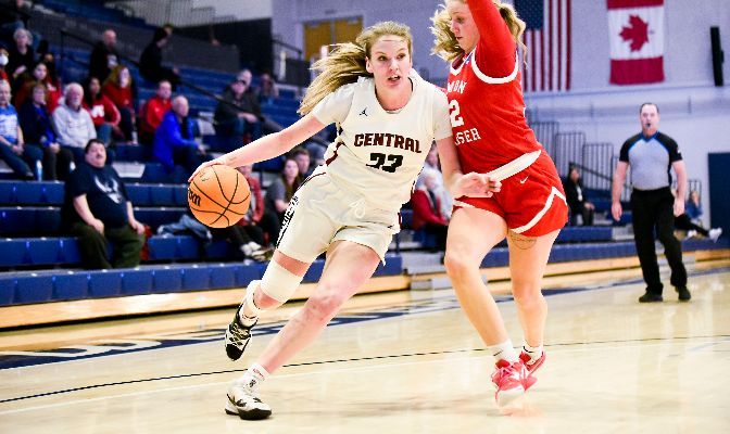 Central Washington's Samantha Bowman broke several records while leading the Wildcats to an 88-62 win over Simon Fraser to advance to the semifinals of the GNAC Championships.