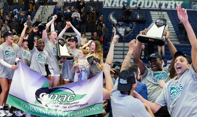 Western Washington women's basketball and Northwest Nazarene men's basketball earned GNAC Team of the Week honors by winning their respective conference championships on Saturday in Bellingham.