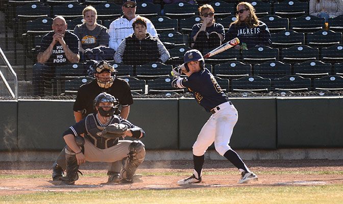 Zach Robinson stole four bases in one game to tie the GNAC single game record.