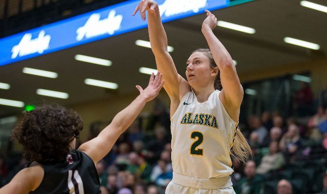 Alaska Anchorage's Nicole Pickney leads the GNAC with 4.8 assists per game. The Seawolves are 5-0 and ranked No. 8 in the WBCA Coaches Poll and No. 1 in the D2SIDA Media Poll.