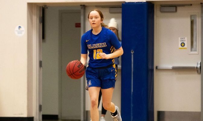 Pearle Green, who averages 15 points per game, scored the two most significant points of UAF's season to give the Nanooks their first GNAC win, 60-58 over Montana State Billings.