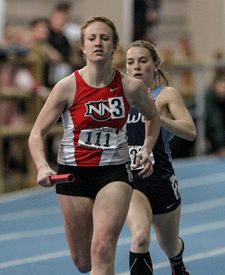 NNU's Courtney Brewer, who has a 3.95 GPA, was named to the academic team for third time (Photo by Loren Orr)