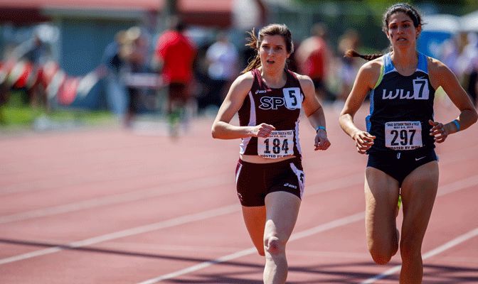 SPU's Lynelle Decker (184) will run the 800 and WWU's Haley O'Connor (297) will race in the 1500 at next week's national meet (CJImages.com)